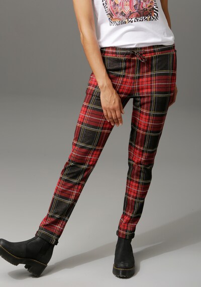 Aniston CASUAL Hose in marine / gelb / rot, Modelansicht