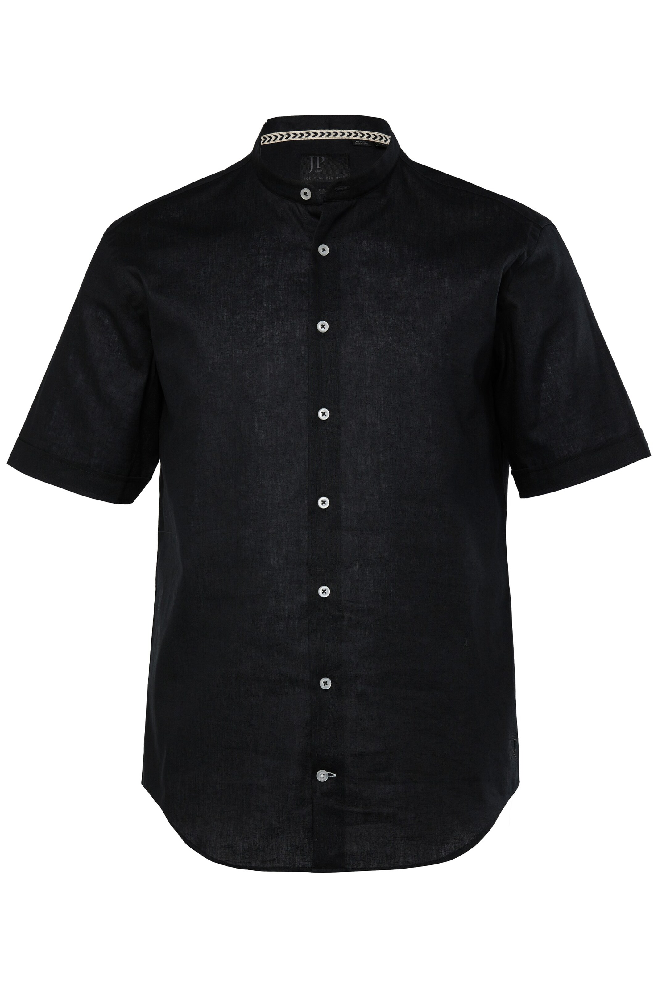 JP1880 Overhemd in Zwart: voorkant
