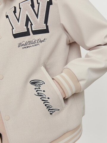 JACK & JONES Between-Season Jacket 'Varsity' in Beige