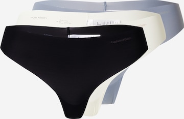 Calvin Klein Underwear Regular Thong 'Invisibles' in Grey: front