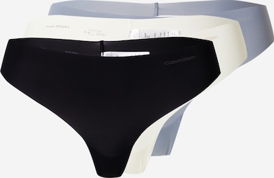 Calvin Klein Underwear String 'Invisibles' in grau / schwarz / weiß, Produktansicht