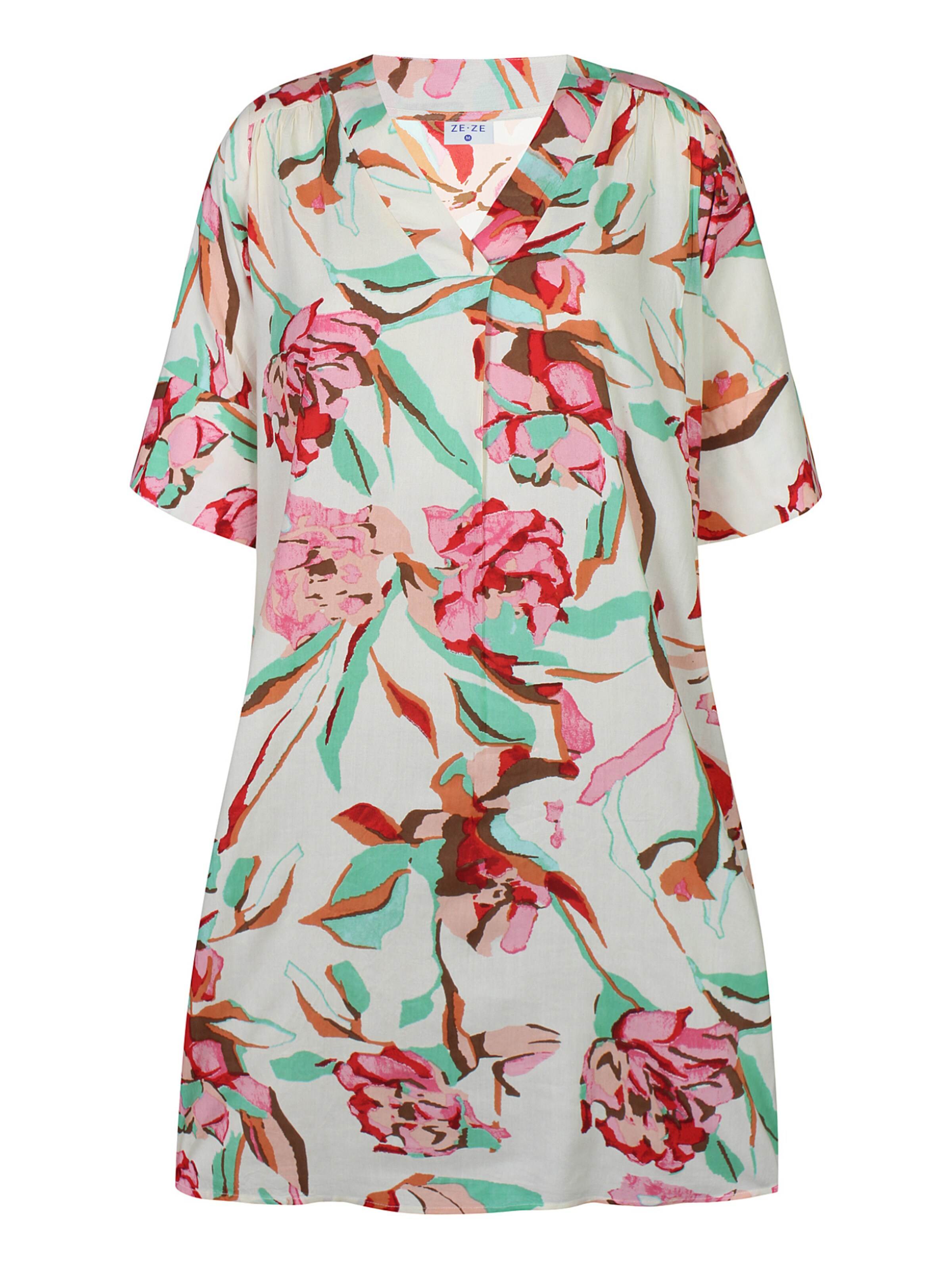 ze-ze Jurk 'Dot 076' in de kleur Lichtroze, Productweergave