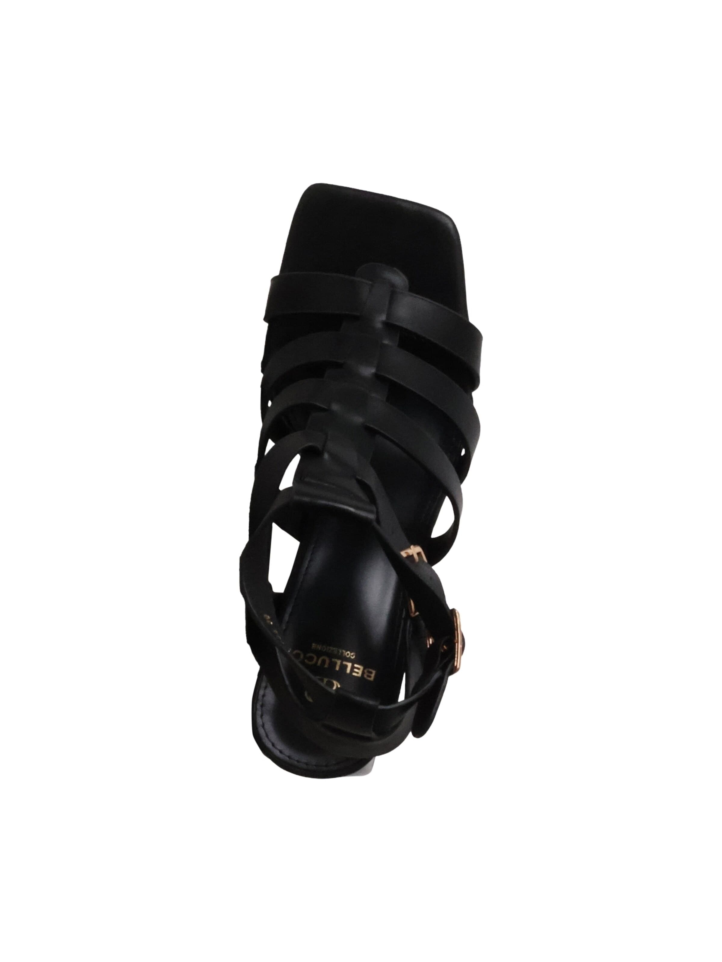 Sandalo 'Bellucci-Sandalen mit Absatz' di Super Mode in nero