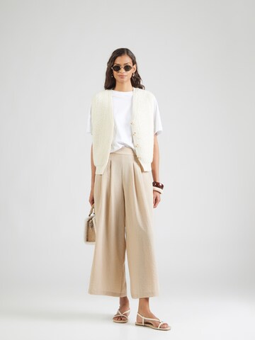 ABOUT YOU Wide Leg Hose 'Ellen' in Beige