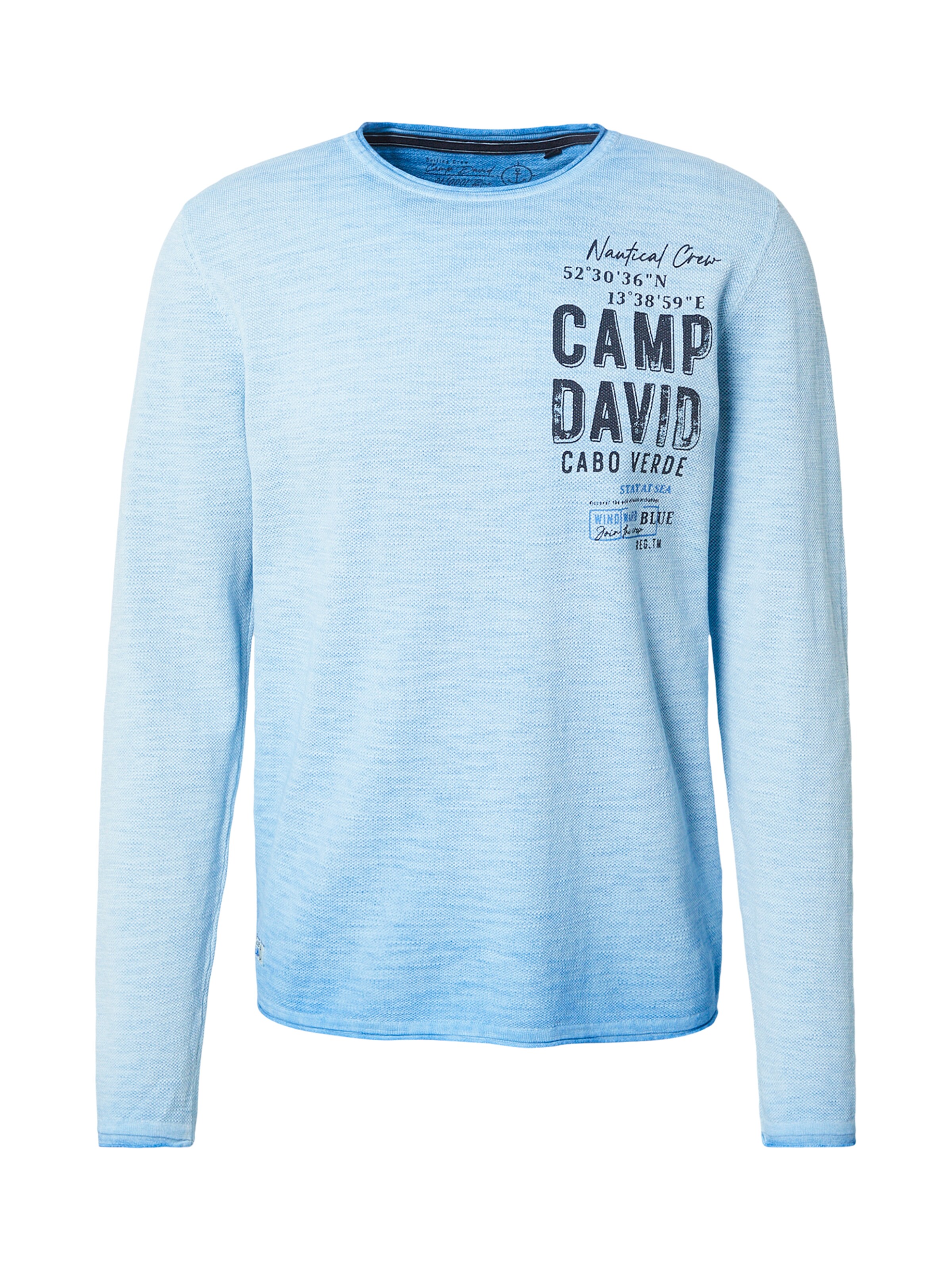 CAMP DAVID Sweater in Light blue / Black, Item view