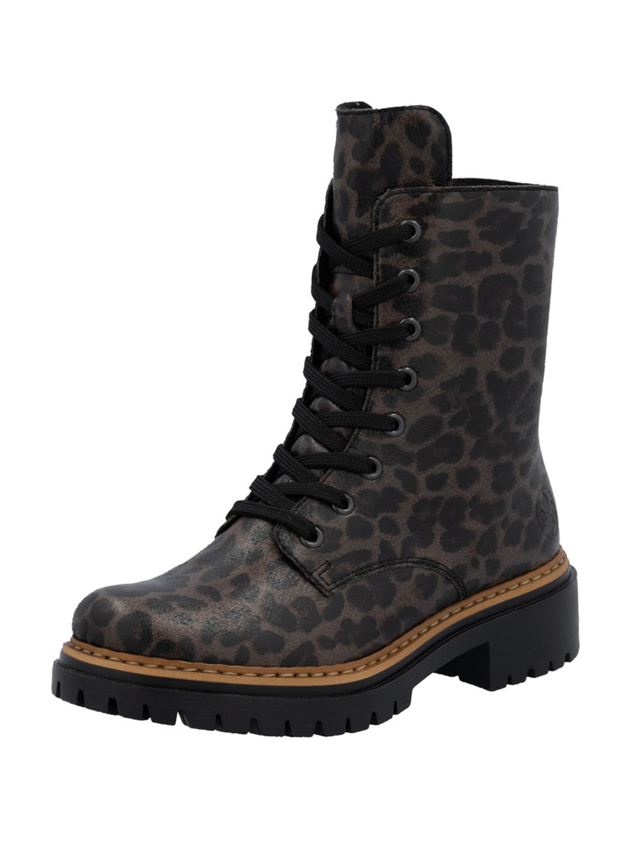 Bottines à lacets Rieker en marron : devant