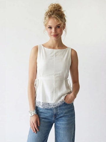 Camicia da donna di MixRay in bianco: frontale
