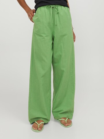 JJXX Wide leg Broek 'FLORA' in Groen: voorkant