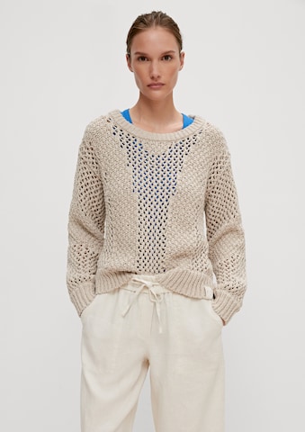 Pull-over comma casual identity en beige : devant