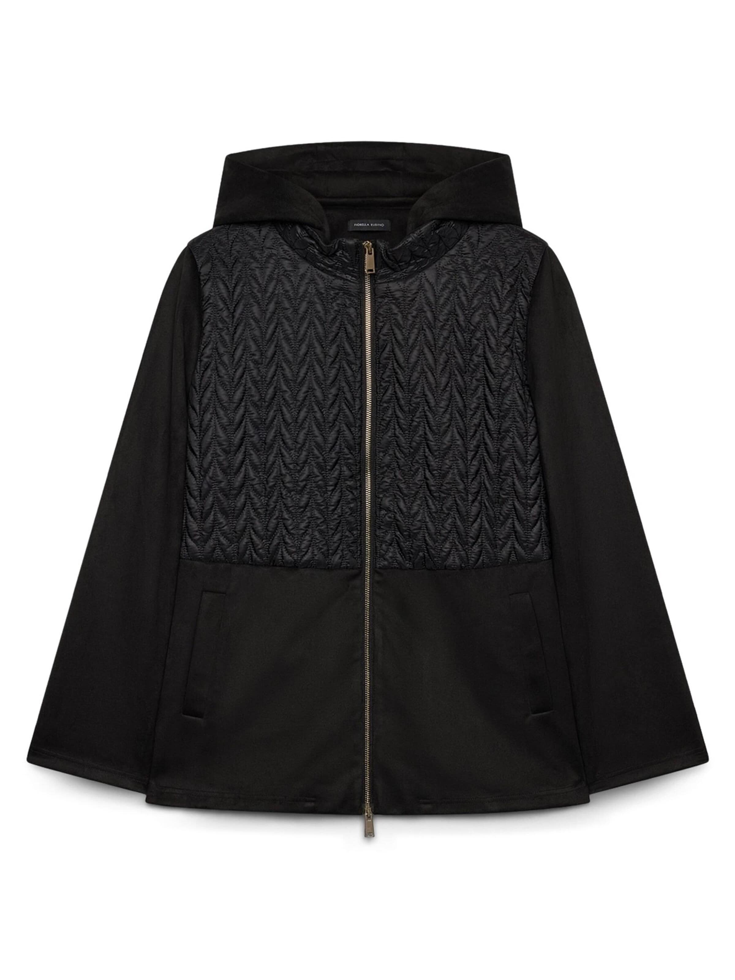 Cappotto di mezza stagione di Fiorella Rubino in nero: frontale