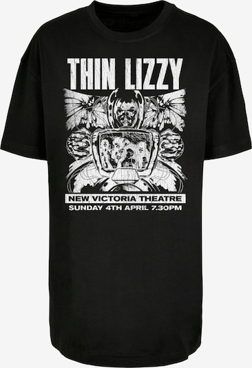 Merchcode T-Shirt 'Thin Lizzy - New Victoria Theatre' in schwarz / weiß, Produktansicht