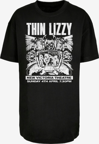 Merchcode Oversized shirt 'Thin Lizzy - New Victoria Theatre' in Zwart: voorkant