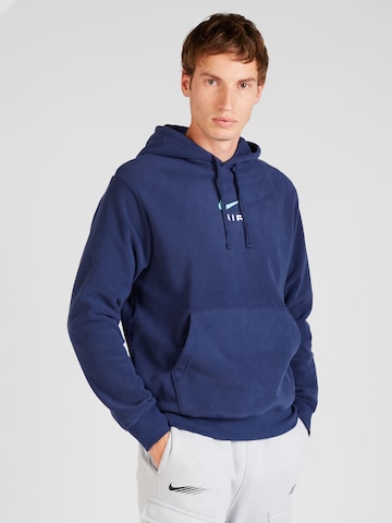 Nike SportswearSweater majica 'AIR' - plava boja: prednji dio