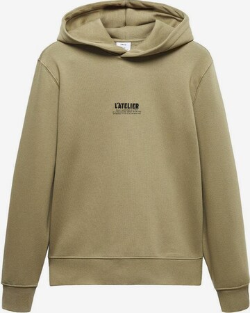 MANGO MAN Sweatshirt 'Atelier' in Green: front