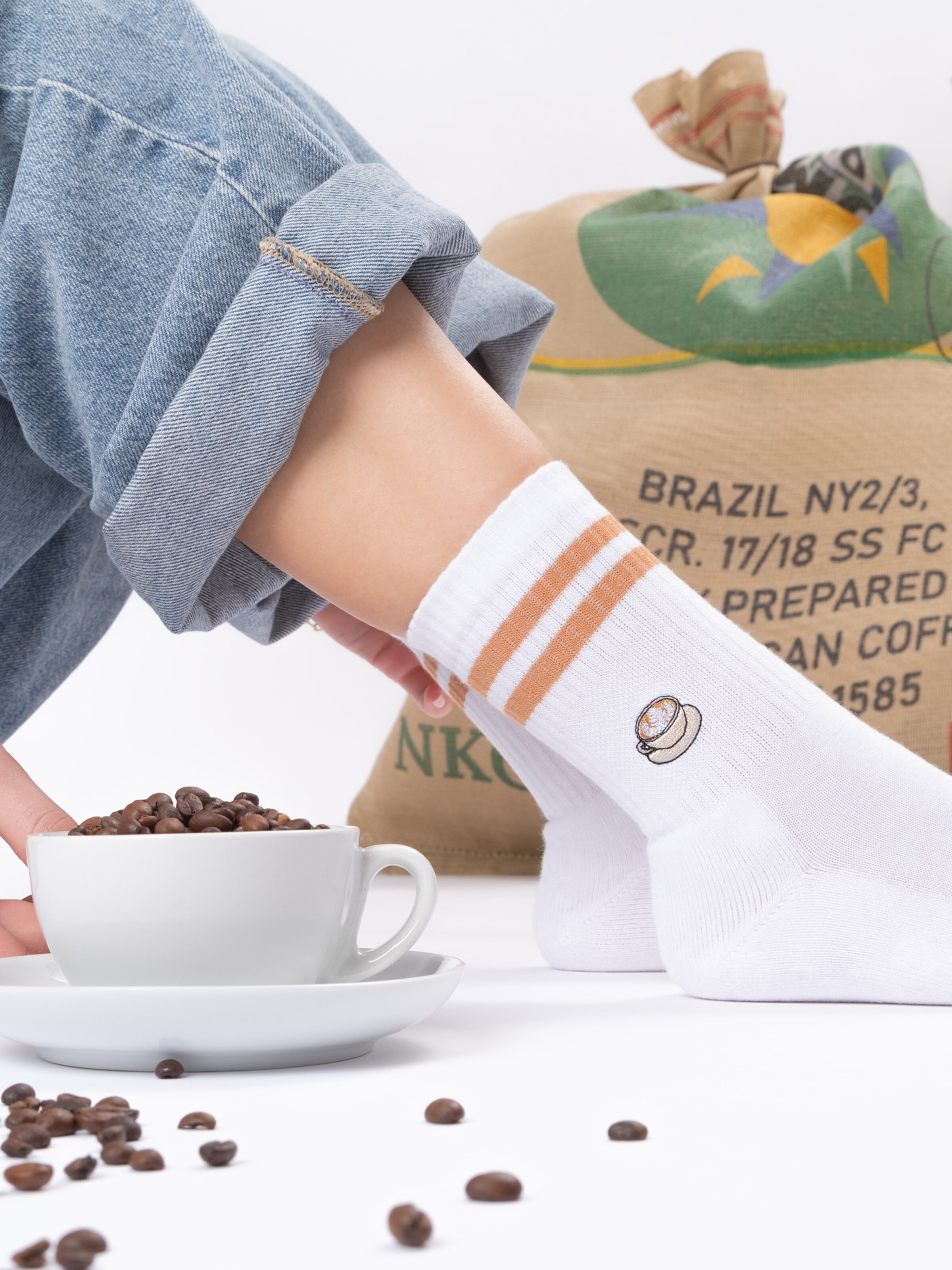 Occulto Athletic Socks 'Summer' in White