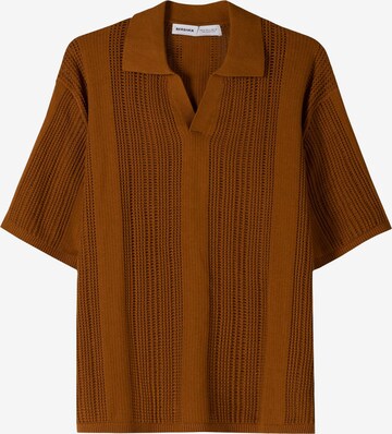 Bershka Sweater in Brown: front