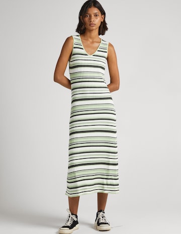 Pepe Jeans Knitted dress 'Doris' in Green: front