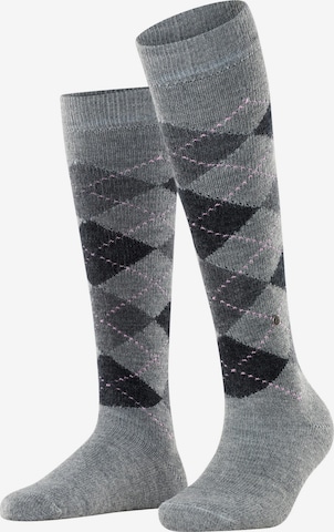 BURLINGTON Over the Knee Socks 'Whitby' in Grey: front