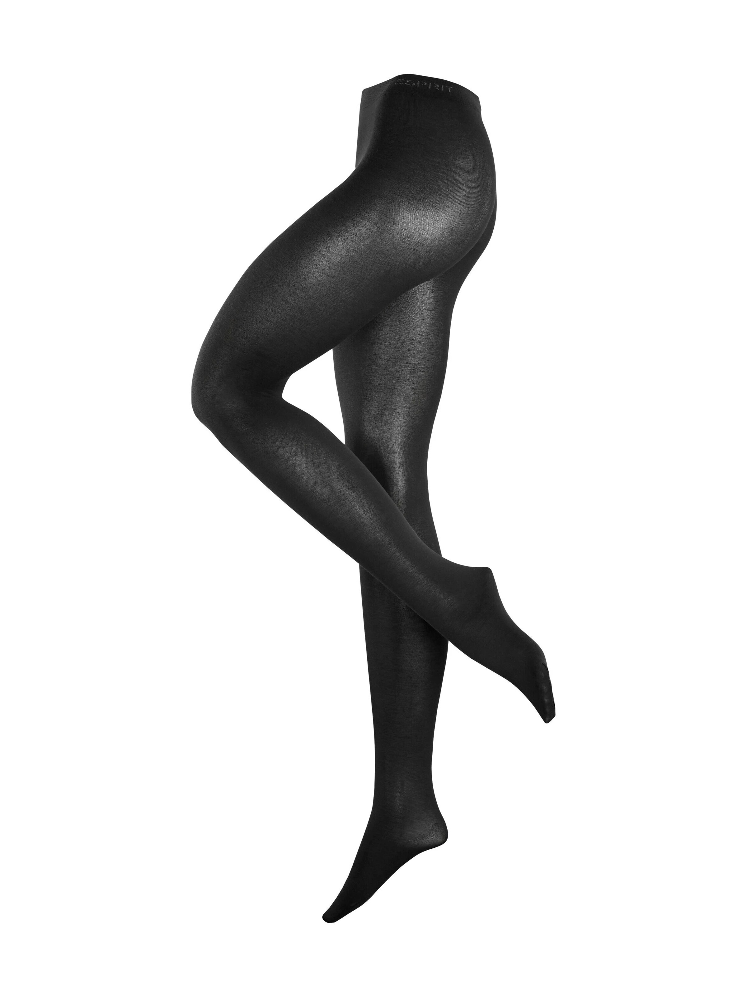 ESPRIT Strumpfhose 'Cotton'‌‌ in Schwarz: Vorderseite