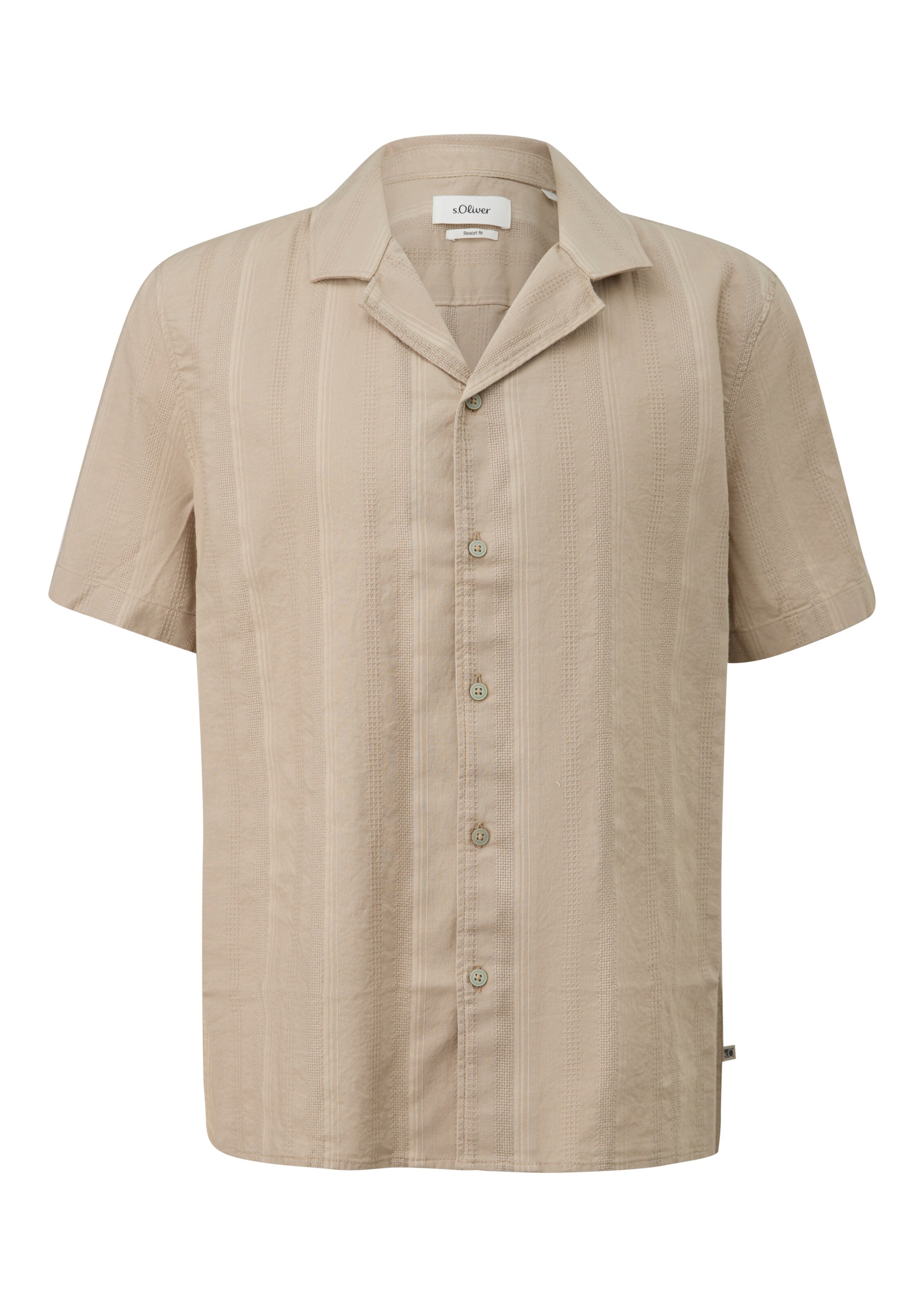 s.Oliver Regular Fit Hemd in Beige: Vorderseite
