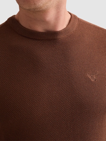PME Legend Sweter 'Pullover in cotton/modal with crewneck' w kolorze brązowy