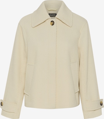 SOAKED IN LUXURY Between-Season Jacket 'Akeleje' in Beige: front