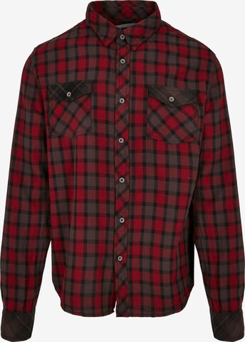Brandit Comfort fit Button Up Shirt in Red: front