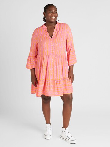 ONLY Carmakoma Shirt Dress 'MARRAKESH' in Pink