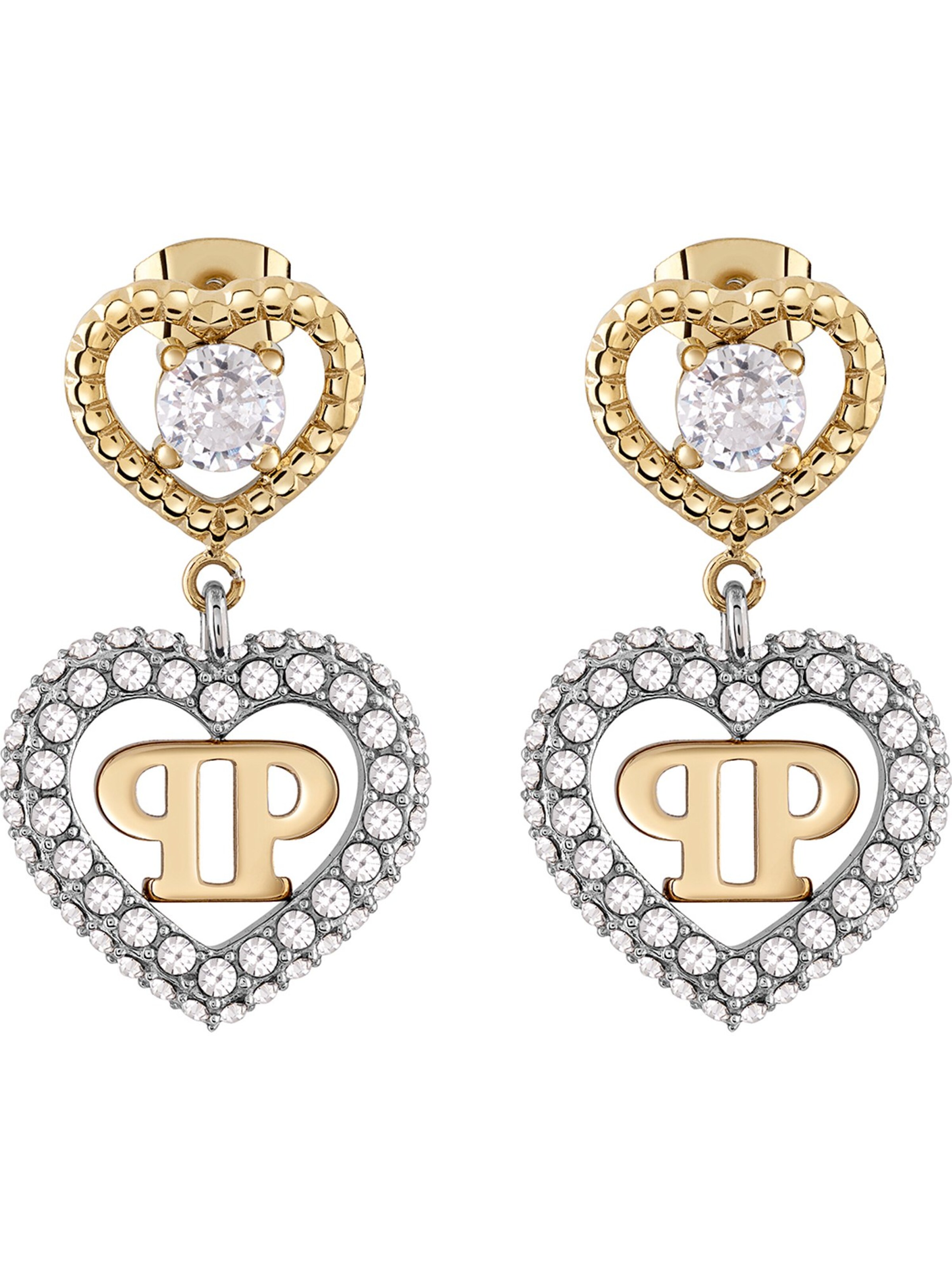 Boucles d'oreilles Philipp Plein en or : devant