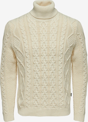 Only & Sons Sweater 'Rigge' in Beige: front