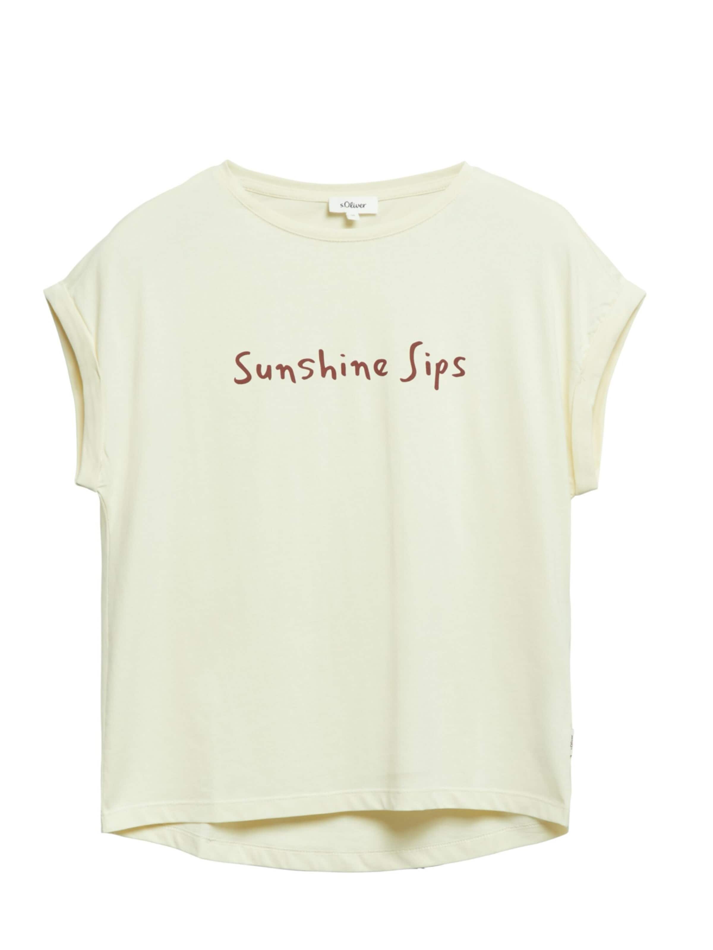 s.Oliver Shirt 's.Oliver - Dames t-shirt' in Beige: front