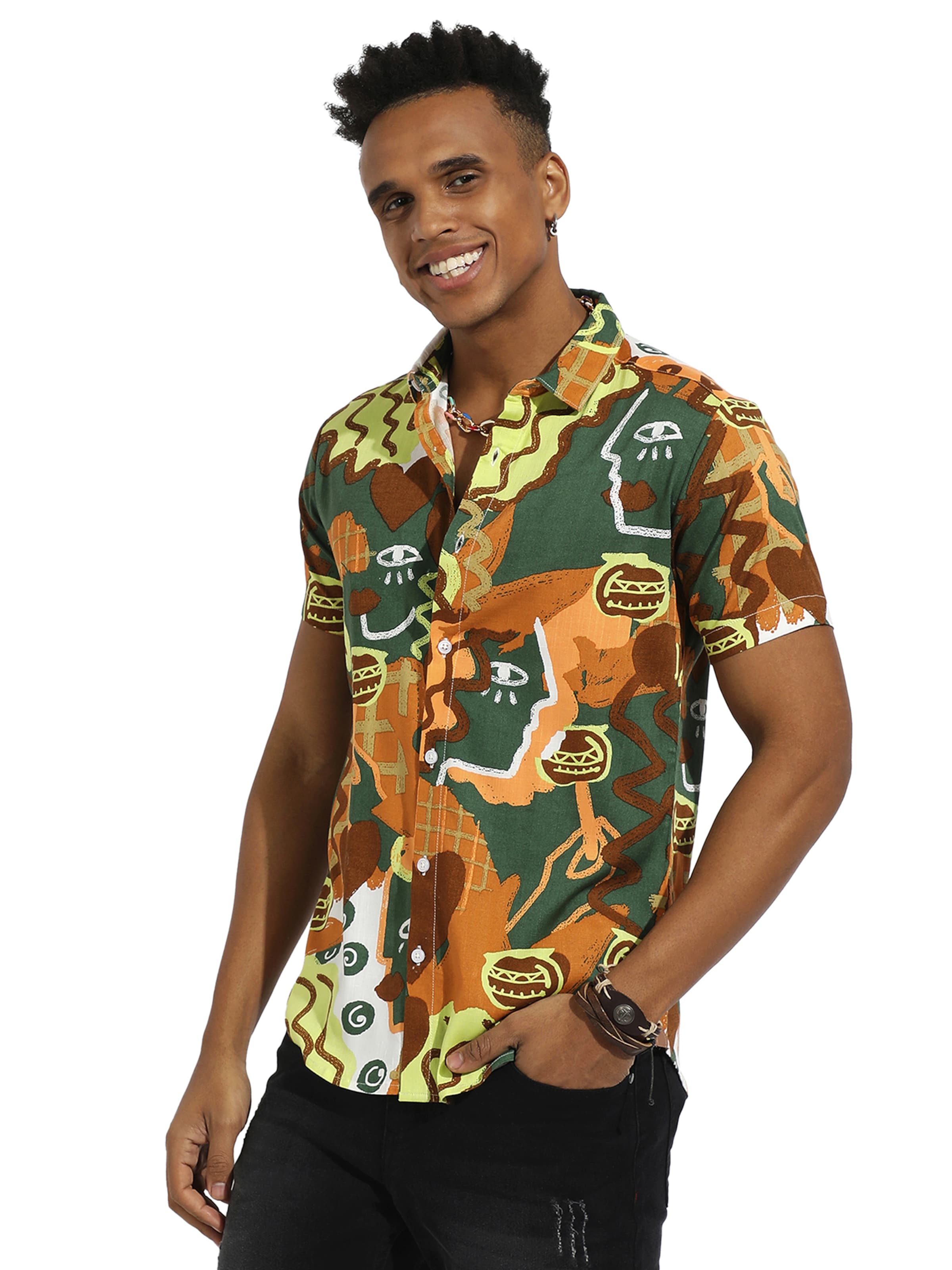 Campus Sutra Regular fit Button Up Shirt 'Dax' in Mixed colors