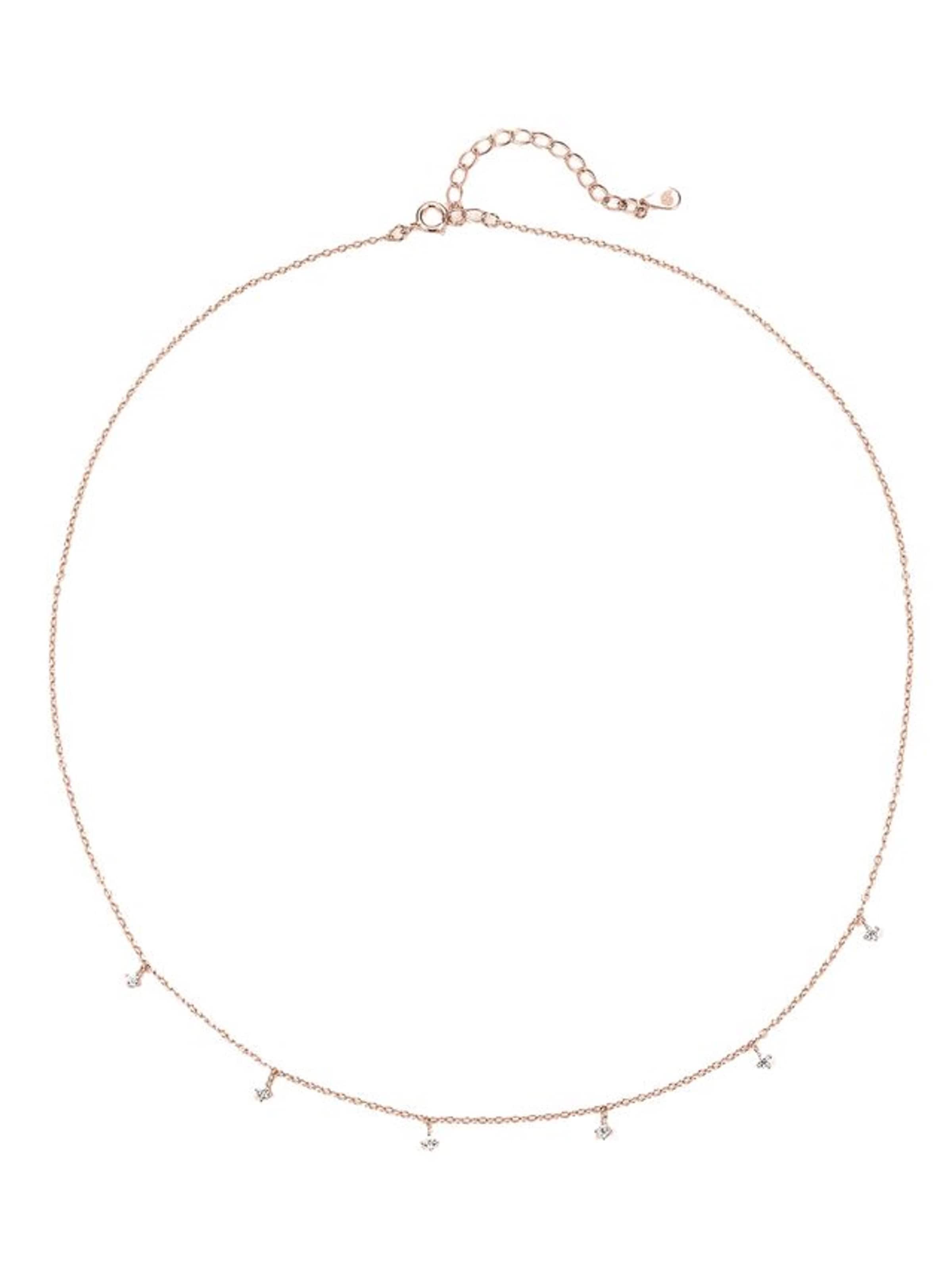 Hey Happiness - Cadena 'Petite Sparkle' en oro: frente