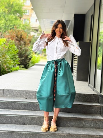 IUnique Wide Leg Hose in Grün