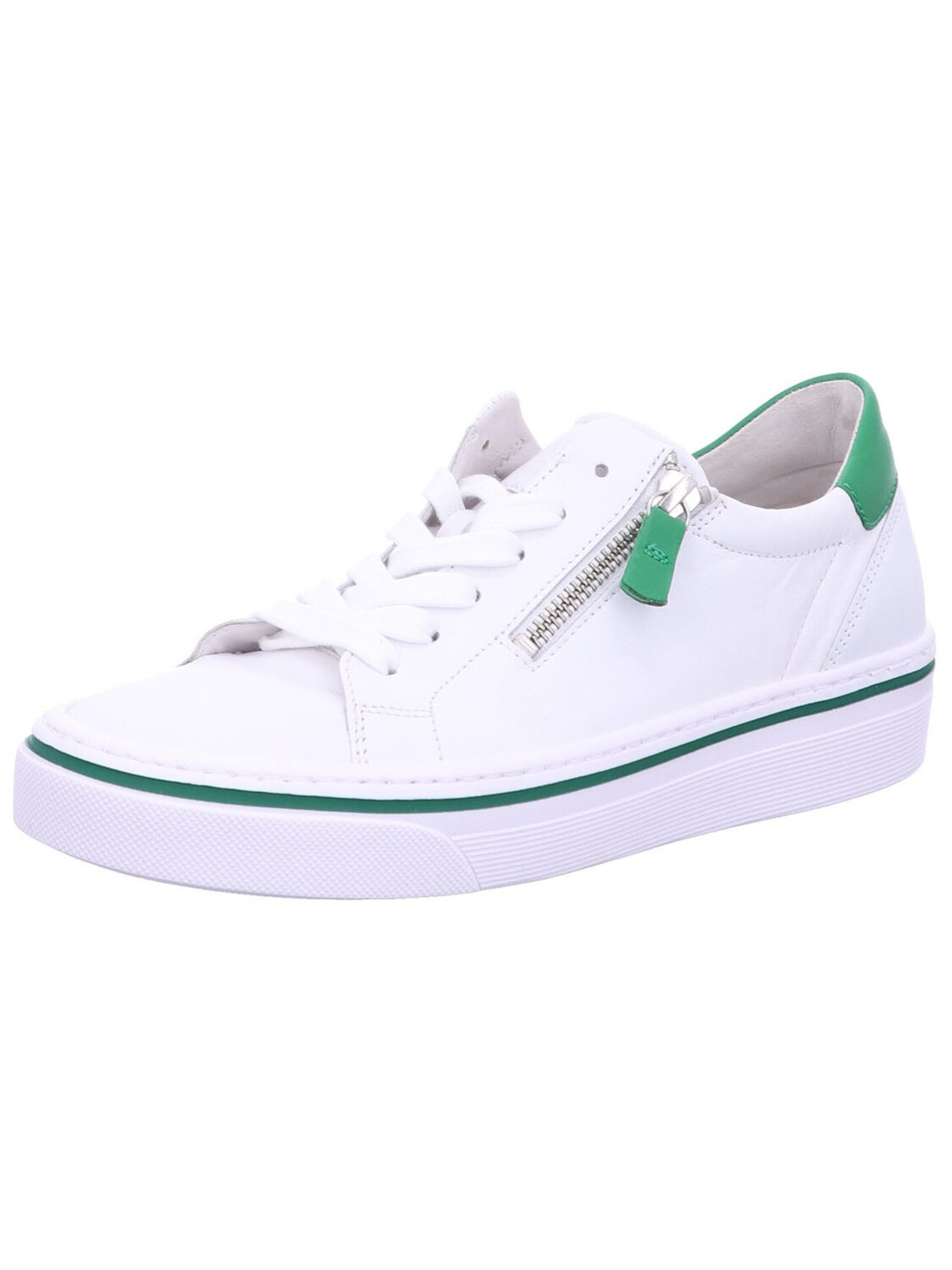 GABOR - Calzado deportivo con cordones 'Sneaker Low Damen 43.264.29 Echtleder in weiß' en blanco: frente