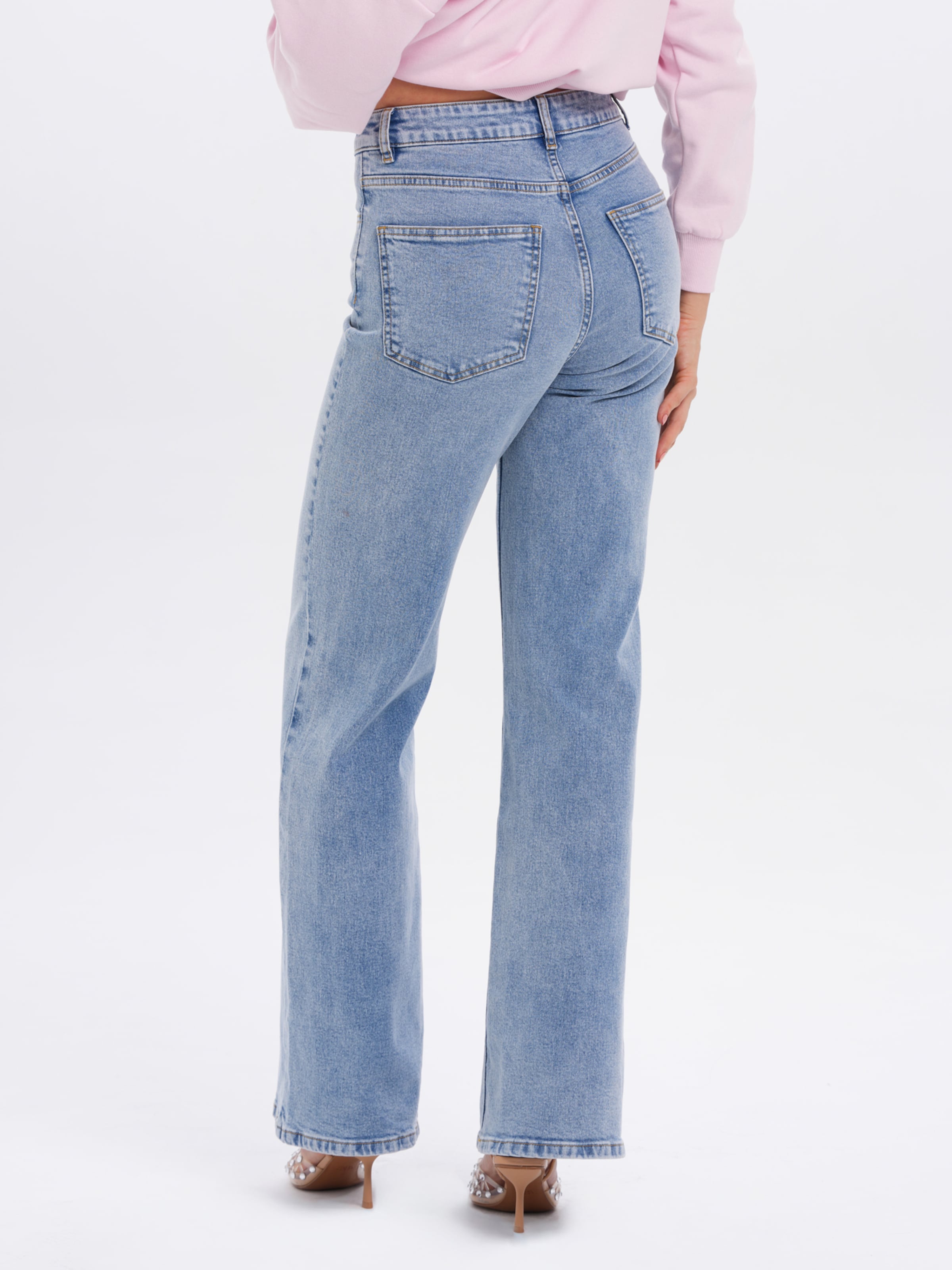 MYLAVIE by Sarah Harrison Wide leg Τζιν σε μπλε