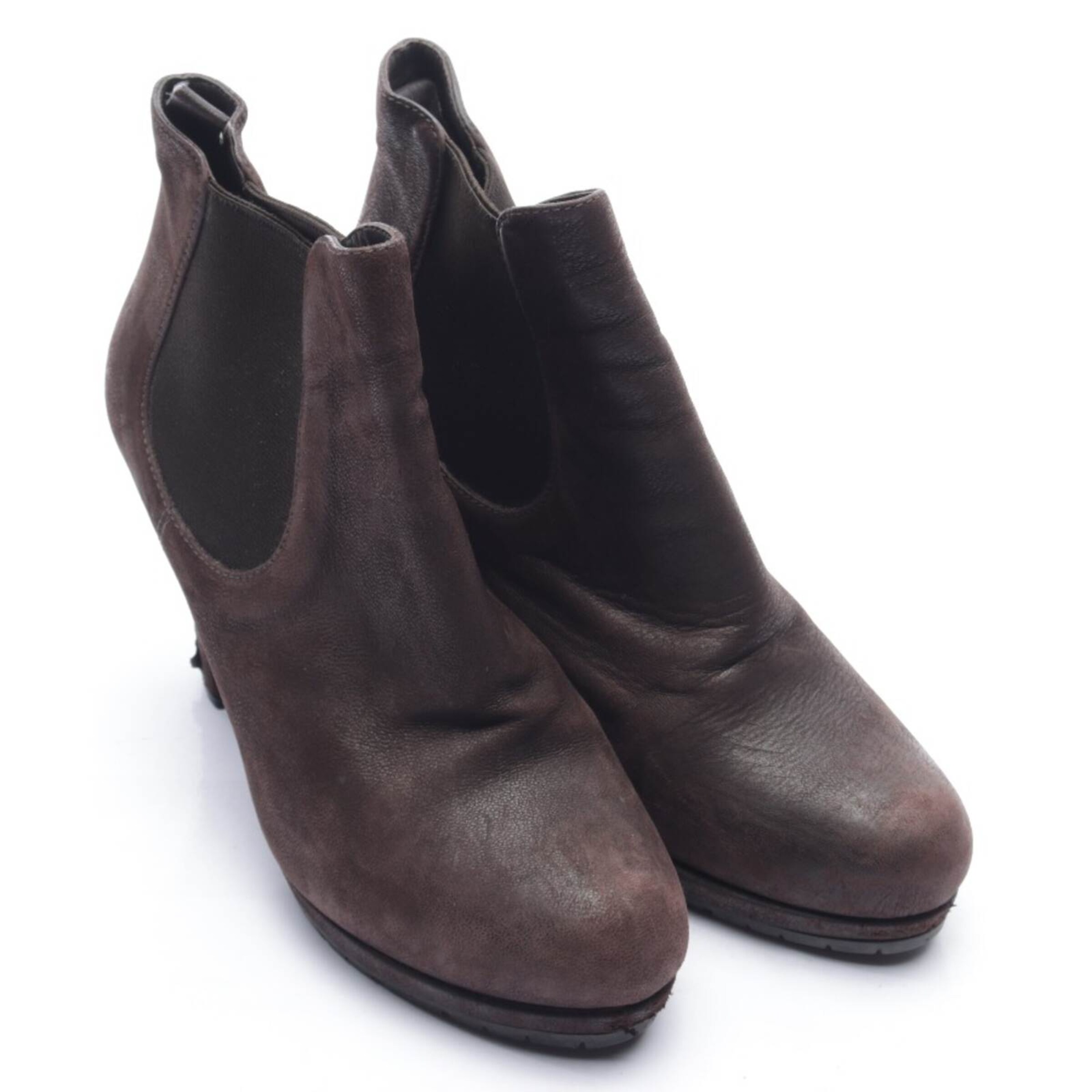 PRADA Stiefeletten 39,5 in Braun: Vorderseite