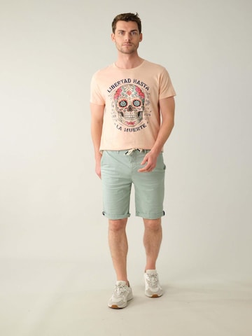 Coupe slim Pantalon 'Karma' Deeluxe en vert