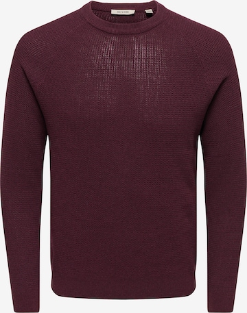 Only & Sons Свитер 'ONSHAY' в Красный: спереди