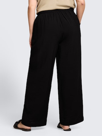 Tom Tailor Women + Wide leg Trousers in Black