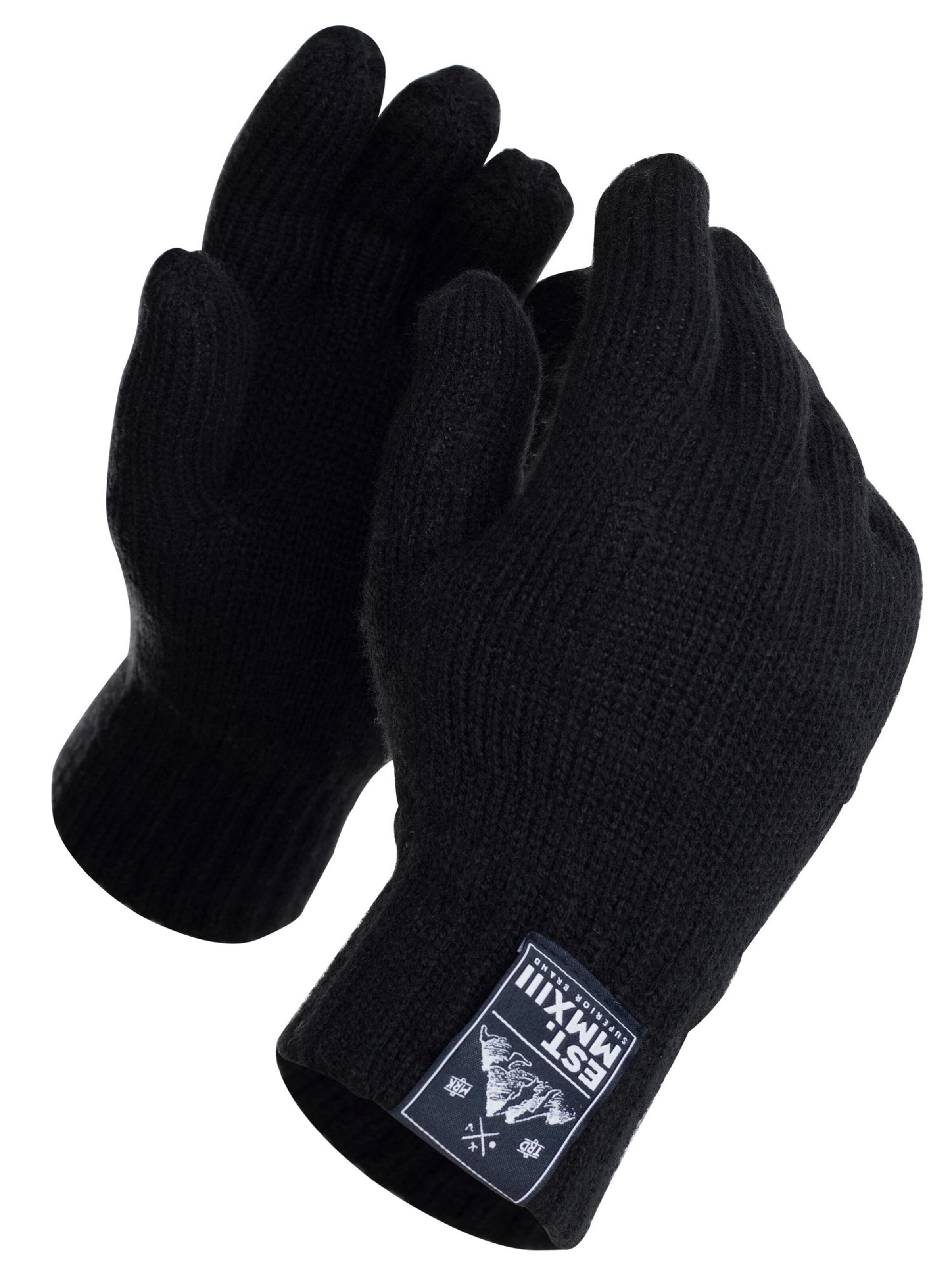 Manufaktur13 Fingerhandschuhe 'Rough'‌‌‌‌‌‌ in Schwarz: Vorderseite