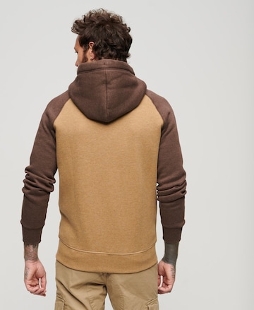 Superdry Zip-Up Hoodie 'Essential' in Brown