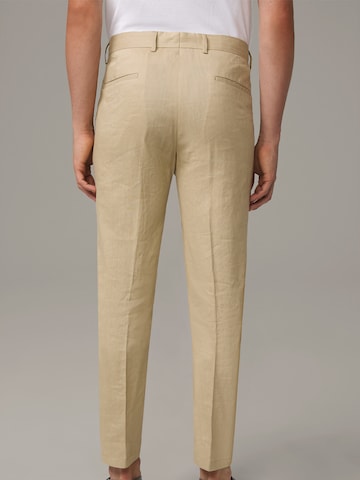 Coupe slim Pantalon à plis STRELLSON en beige