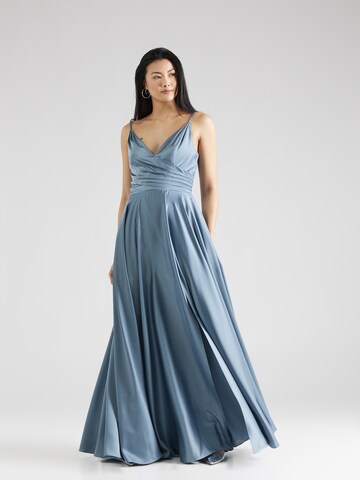 mascara Evening Dress in Blue: front