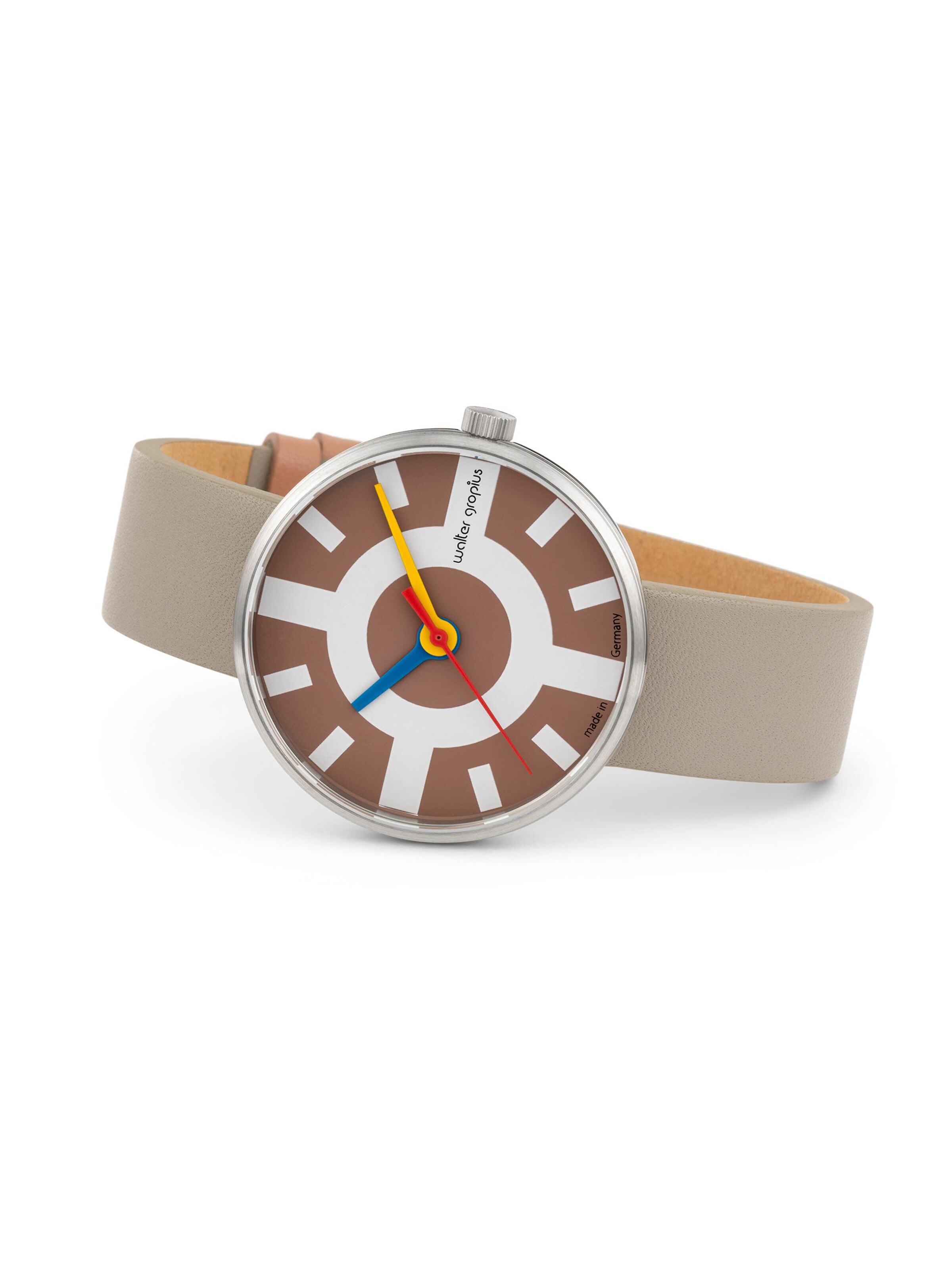 WALTER GROPIUS Analog Watch 'CROSSWAY' in Beige
