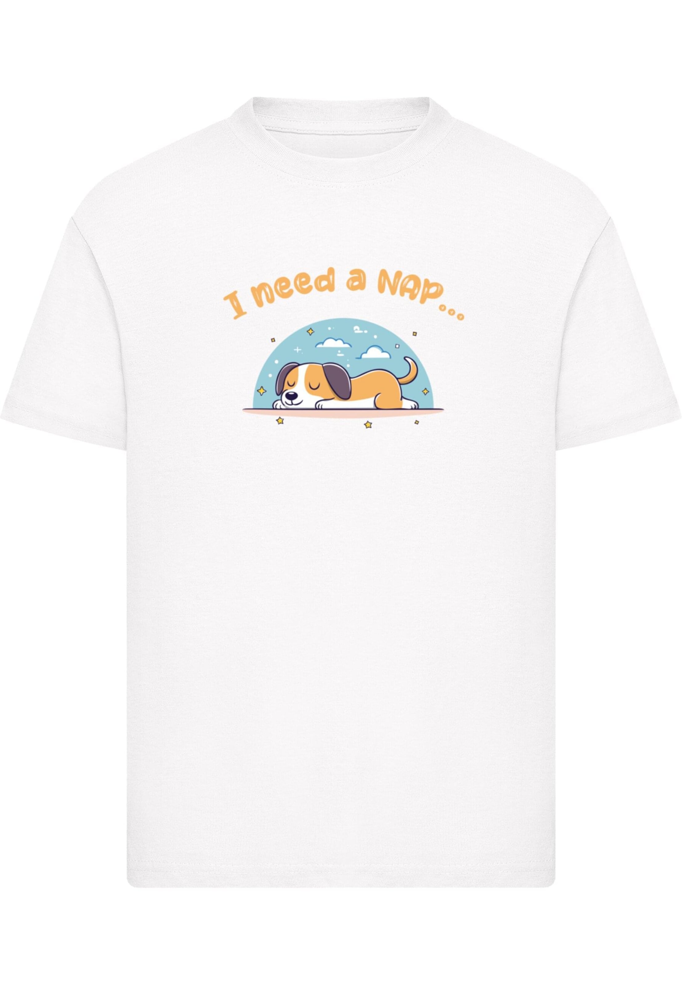 T-Shirt 'Need Nap' Merchcode en blanc : devant