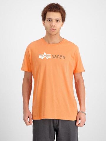 ALPHA INDUSTRIES Shirt 'Alpha Label PP' in Orange