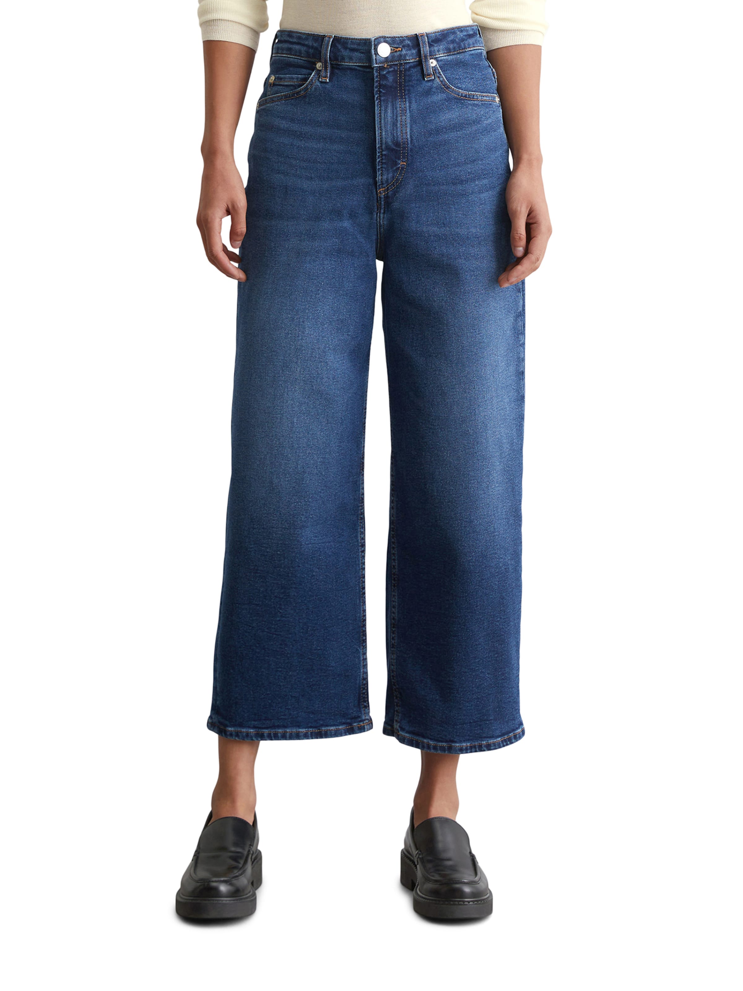 Marc O'Polo Wide Leg Jeans 'Tolva' in Blau: Vorderseite