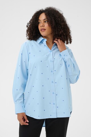 KAFFE CURVE Bluse 'KCGiuly' i blå: forside