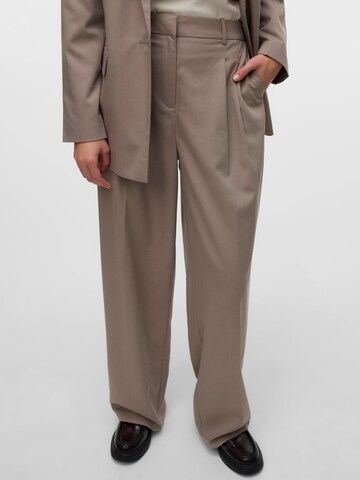 VERO MODA Wide leg Bandplooibroek 'VMNila' in Grijs